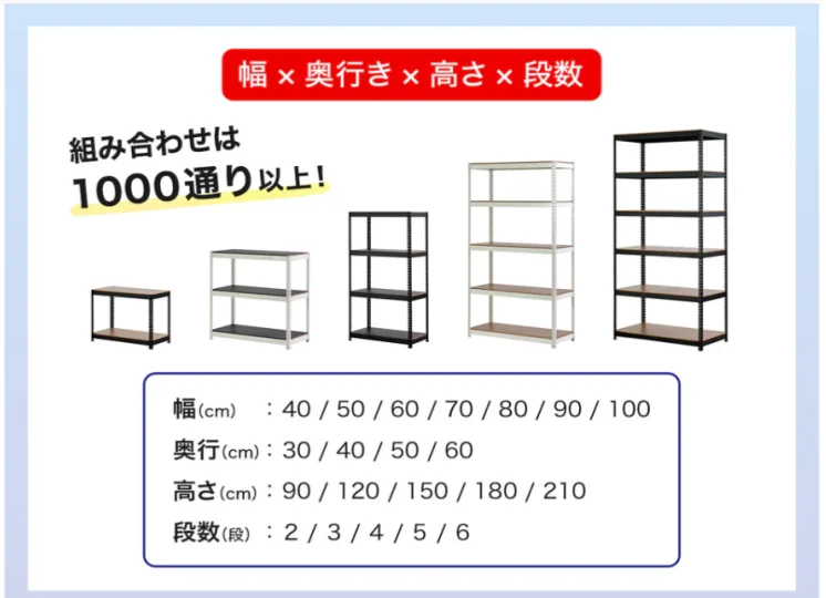 【収納ラックARASO (アラソ) 】ARASO 最大の魅力 !! 1000通りのカスタマイズ