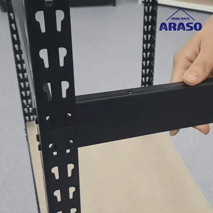 ARASO スチールラック 2段 高さ60 cm 1本支柱タイプ｜幅と奥行が選べる｜家庭用・倉庫・店舗向けの頑丈設計 業務用