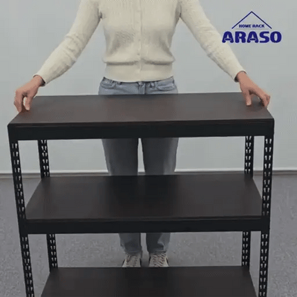 ARASO スチールラック 2段 高さ60 cm 1本支柱タイプ｜幅と奥行が選べる｜家庭用・倉庫・店舗向けの頑丈設計 業務用