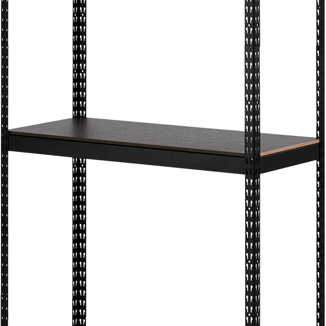 3段 メタルラック 210cm ブラック 分割タイプ ARASO。基本は210cmの頑丈な棚、いざという時は『分割して使う』ことが可能な安心設計。10cm刻みのサイズ指定で『必然のシンデレラフィット』。