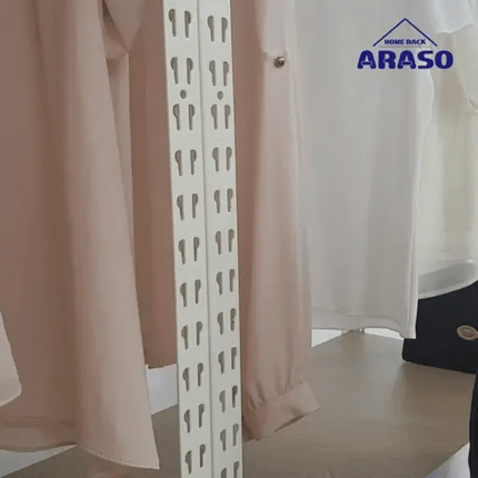 ARASO スチールラック 4段 高さ150 cm（90cm＋60cm） 2分割可能タイプ｜幅と奥行が選べる｜家庭用・倉庫・店舗向けの頑丈設計 業務用