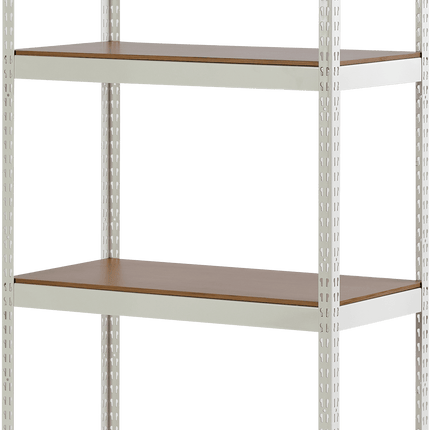 ARASOスチールラック ホワイト 4段 本体画像 清潔感のある光沢白フレーム 単体写真