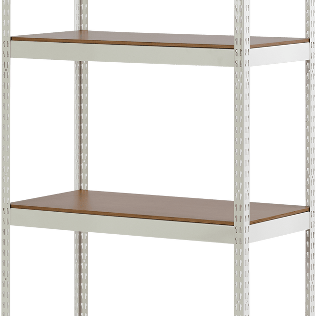 ARASOスチールラック ホワイト 4段 本体画像 清潔感のある光沢白フレーム 単体写真