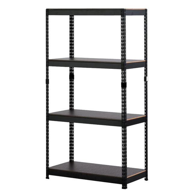 ARASOスチールラック 4段 高さ180cm ブラック 黒 マット塗装 幅サイズ選択可 本体画像