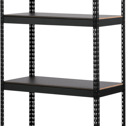 ARASOスチールラック 黒 高さ210cm 4段 オープンラック 業務用 壁面スチール棚 ブラック単体