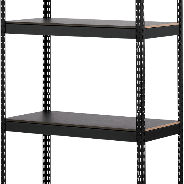 ARASOスチールラック 黒 高さ210cm 4段 オープンラック 業務用 壁面スチール棚 ブラック単体