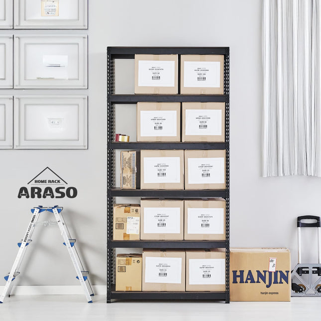 ARASOスチールラック 高さ210cm 業務用在庫管理 ダンボール・備蓄品収納 倉庫・バックヤードのハイタイプ棚