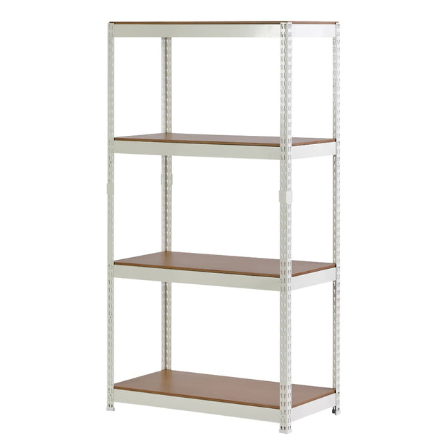 ARASOスチールラック 4段 高さ210cm ホワイト 白 光沢あり 幅サイズ選択可 本体画像 業務用