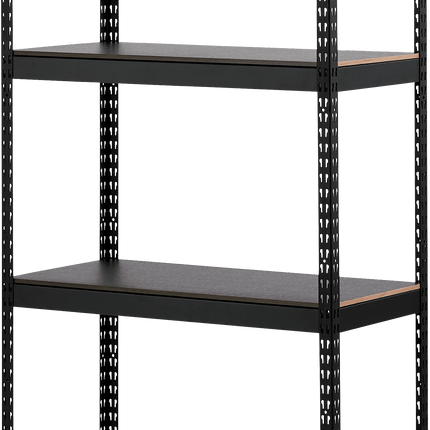 高さ180cm ブラックの全景｜業務用レベルの強度と圧倒的な収納力。ハイタイプでも抜群の安定感を誇る1本支柱の頑丈モデル。