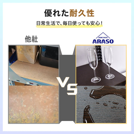 ARASOスチールラック ２段×幅×奥行（選択可能）×高さ120 インテリア棚 シェルフ